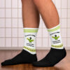 Poopy Parrot Novelty Socks black foot sublimated socks left 652c5308d68b1.jpg