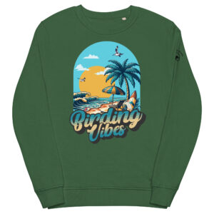 unisex organic sweatshirt bottle green front 66fcae12b6610.jpg